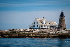 Mount Desert Rock Light on Rocky Island Bird Santuary